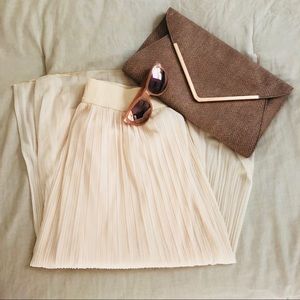 🦋 Sparkly Peach Midi Skirt with Sheer layer